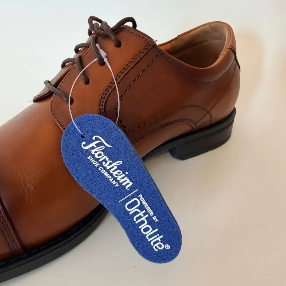 NWT Florsheim Men's 9EEE (9W) Leather Midtown Cap Toe Oxford Dress Shoes NWOB